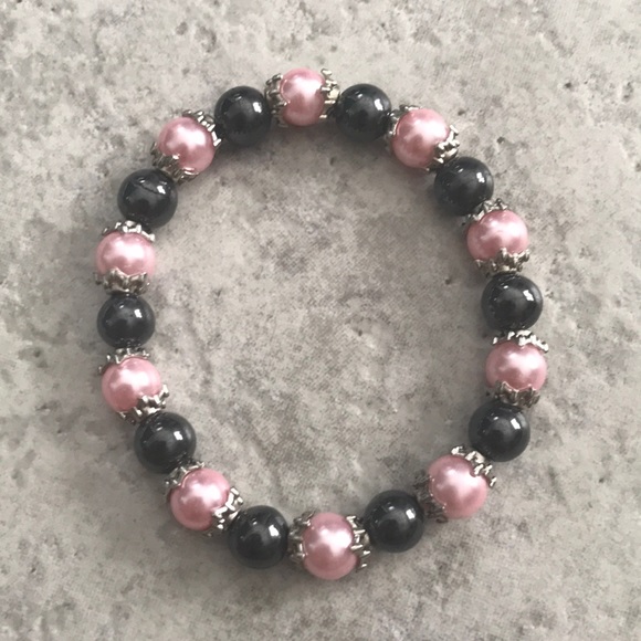 Black, Pink and Silver Bracelet - Picture 3 of 4